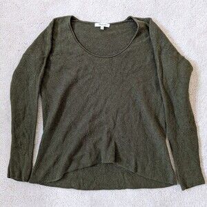 Madewell Olive Green Scoop Neck Crop Sweater Size M